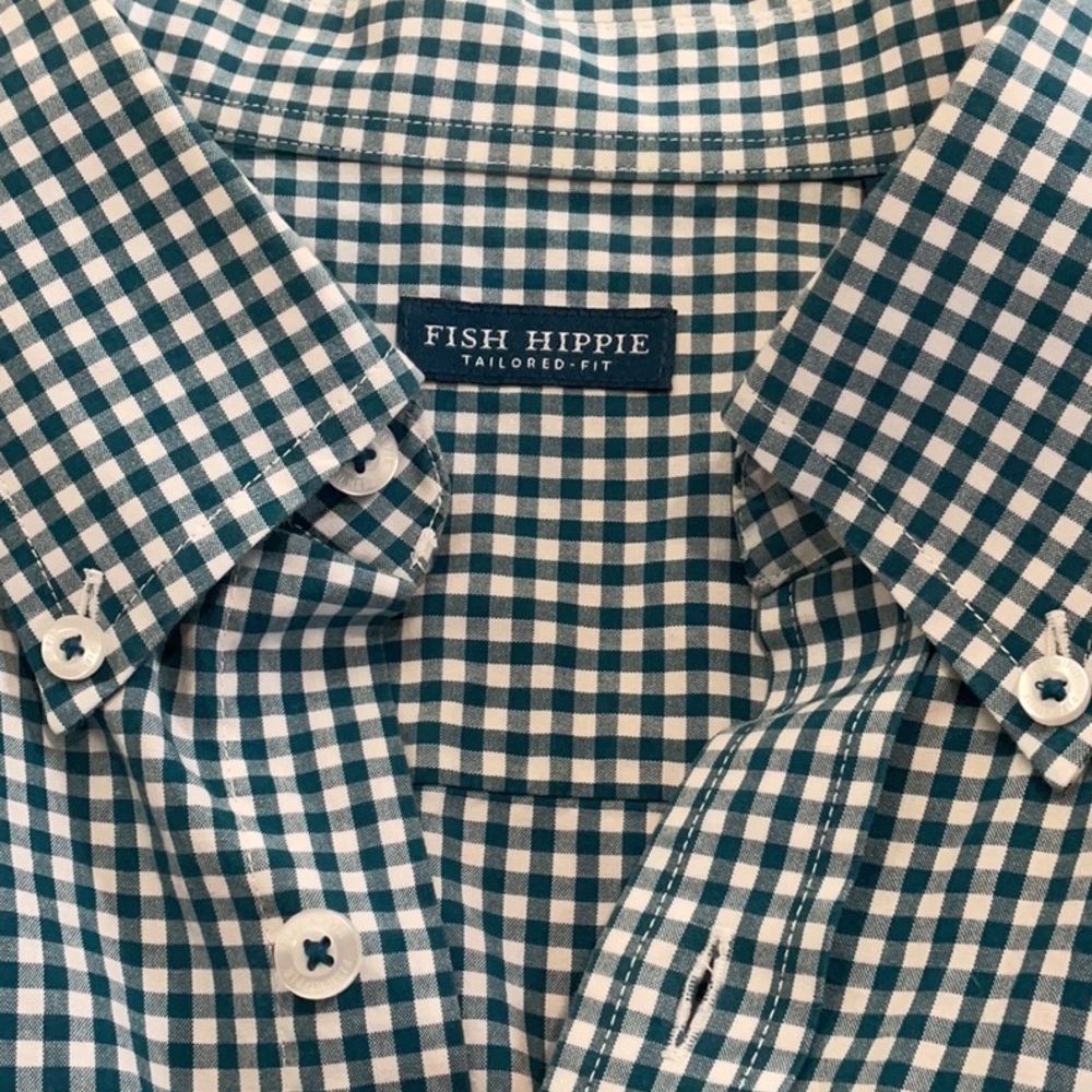 🦞🐟Fish Hippie men’s button down shirt XL